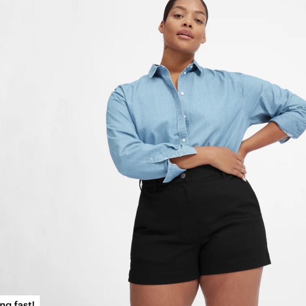 Everlane Cotton Twill Short - black